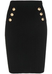 Balmain high-waisted knitted skirt