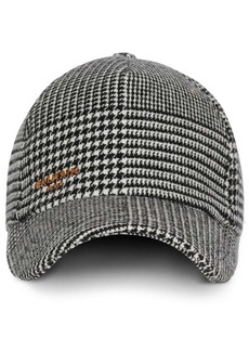 Balmain houndstooth-pattern curved-peak cap