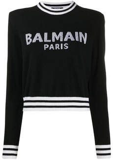 Balmain intarsia-knit logo jumper