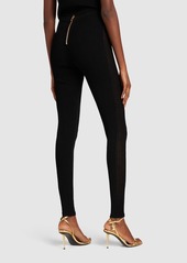 Balmain Knit High Waist Button Leggings