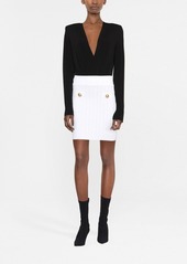 Balmain knitted mini skirt