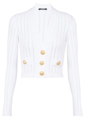 Balmain knitted V-neck cropped cardigan