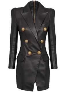 Balmain leather blazer mini dress
