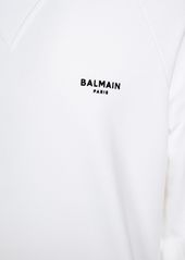 Balmain Logo Detail Flocked Sweatshirt