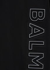 Balmain Logo Embossed Cotton T-shirt