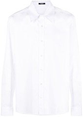 Balmain logo-embroidered cotton shirt