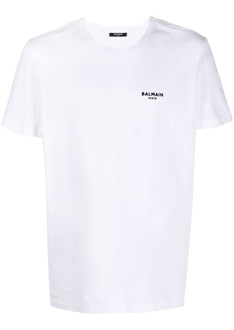 Balmain logo-embroidered cotton T-shirt