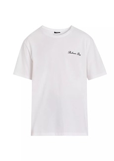 Balmain Logo-Embroidered Cotton T-Shirt