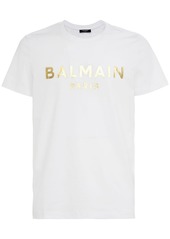 Balmain Logo Foil Cotton Jersey T-shirt