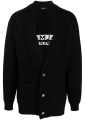 Balmain logo intarsia cardigan