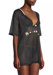 Balmain Logo Mesh T-Shirt