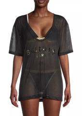 Balmain Logo Mesh T-Shirt