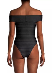 Balmain Logo One-Piece Swimsuit