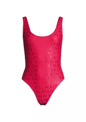 Balmain Logo One-Piece Swimsuit