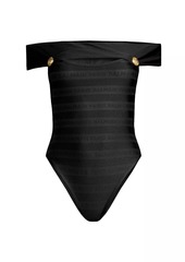 Balmain Logo One-Piece Swimsuit