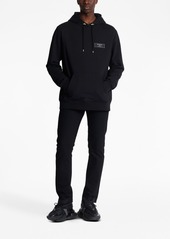 Balmain logo-patch cotton hoodie