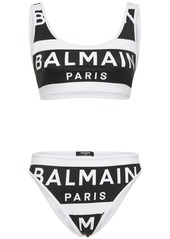 Balmain Logo Print Bikini