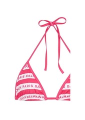 Balmain logo-print bikini set