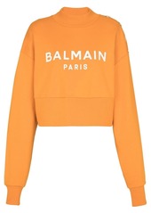 Balmain logo-print organic-cotton sweatshirt