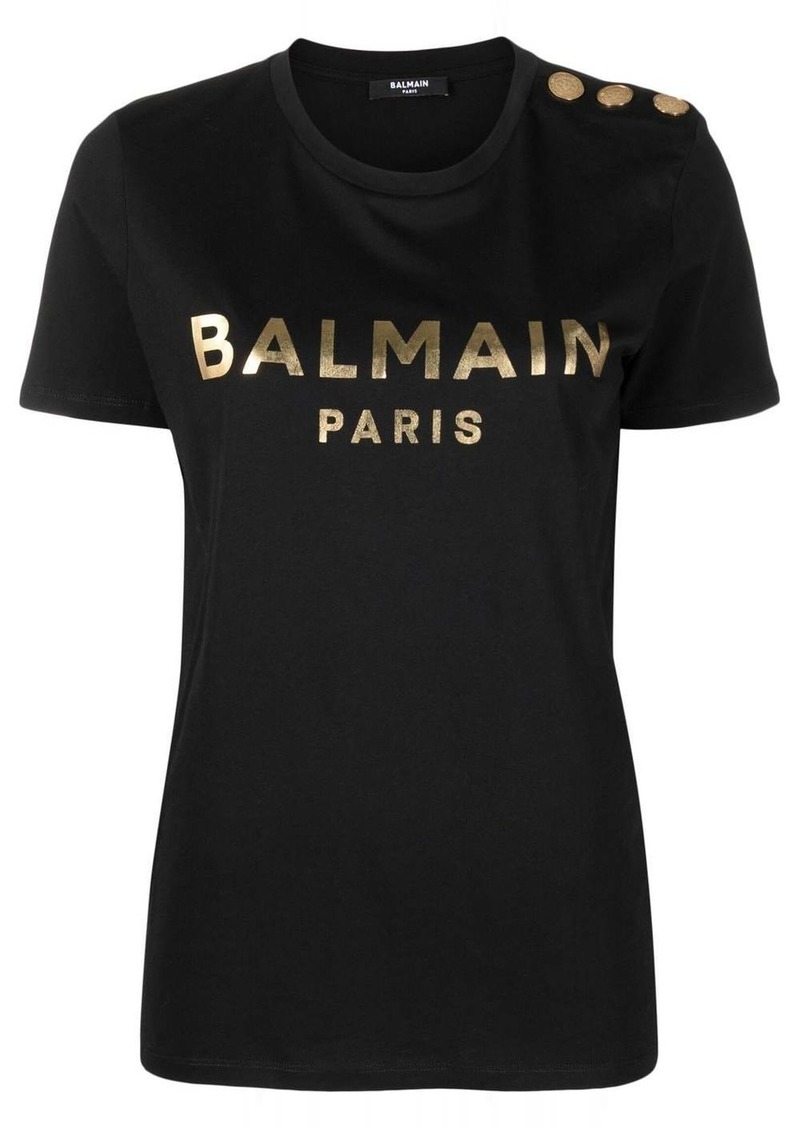 Balmain logo-print cotton T-shirt