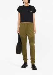 Balmain logo-print cropped T-shirt