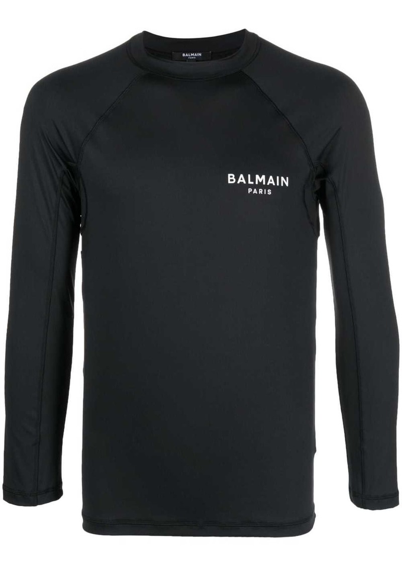 Balmain logo-print slim T-shirt