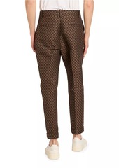 Balmain Logo Print Straight-Leg Cotton Pants