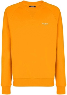 Balmain logo-print organic-cotton sweatshirt