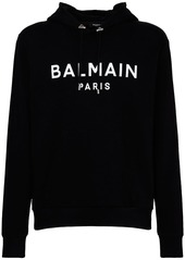 Balmain Logo Printed Cotton Hoodie