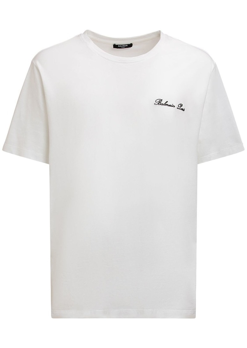 Balmain Logo Signature Cotton T-shirt
