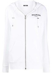 Balmain logo zipped hoodie