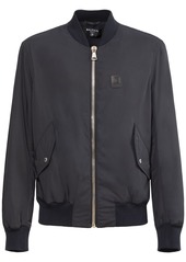 Balmain Logo Zipped Nylon Bomber Jacket