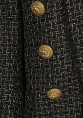 Balmain Lurex Tweed Collarless Jacket