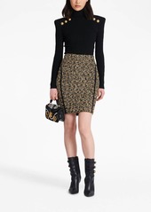 Balmain lurex tweed knee-length skirt