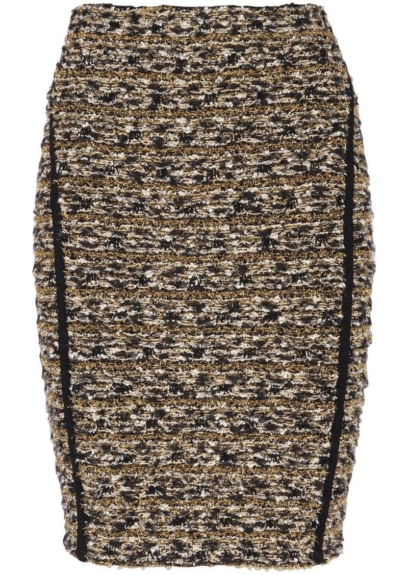 Balmain lurex tweed knee-length skirt