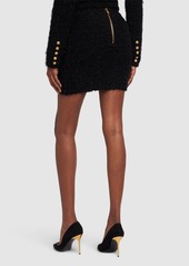 Balmain Maze Monogram Tweed Skirt