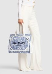 Balmain Medium B-army Canvas Paisley Shopper Bag