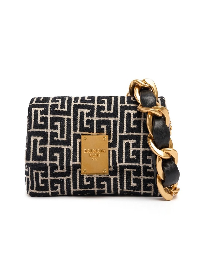 Balmain Mini 1945 Monogram Jacquard Bag