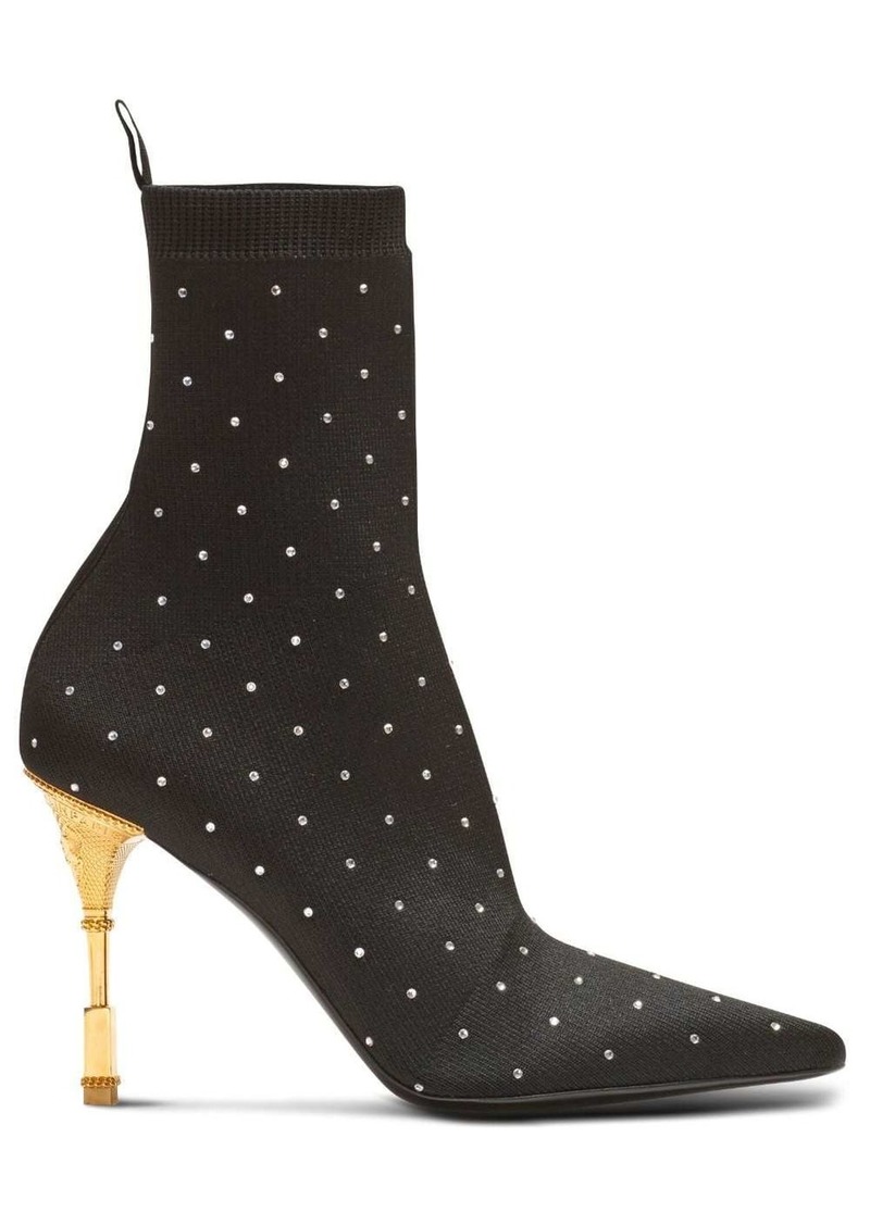 Balmain Moneta crystal-embellished ankle boots