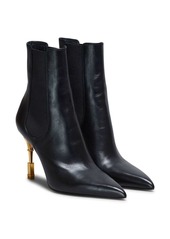 Balmain Moneta leather ankle boots