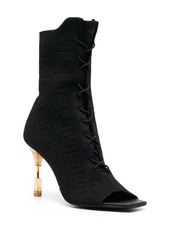 Balmain Moneta monogram lace-up boots