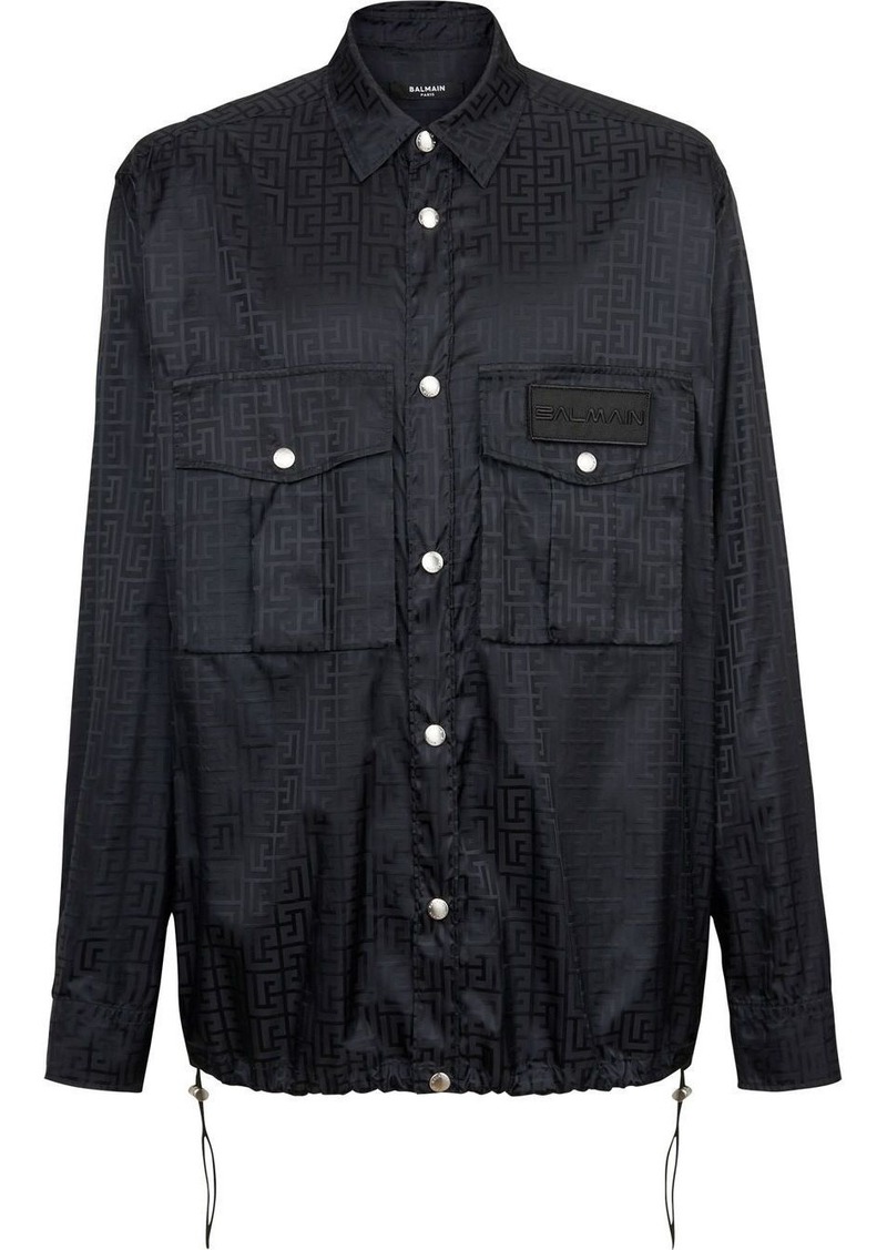 Balmain monogram button-up over shirt