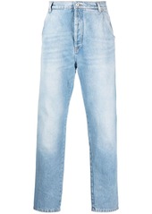 Balmain monogram-embellished straight-leg jeans