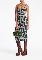 Balmain monogram-jacquard midi dress