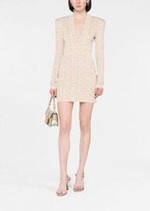 Balmain monogram-jacquard mini dress