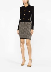 Balmain monogram-jacquard miniskirt