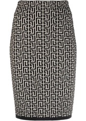 Balmain monogram jacquard skirt