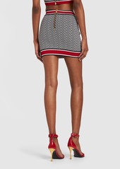 Balmain Monogram Knit Mini Skirt