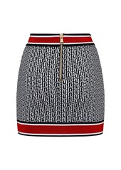 Balmain Monogram Knit Mini Skirt