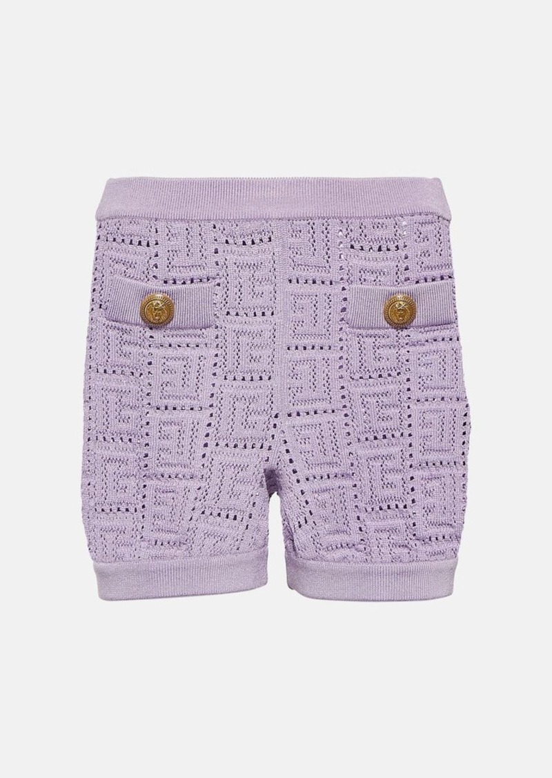 Balmain Monogram knit shorts
